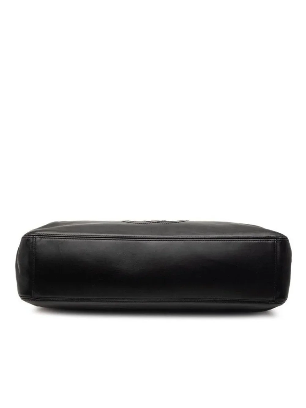 ★SOLD★ Chanel CC Logo Tote Black Brown Lambskin - Picture 3 of 7